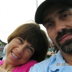 Tom and Melodie at a ballgame