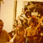 Melodie and Mussette with Grandpa in Dominican Republic