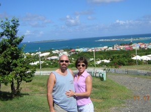 Tom and Mel in St Maartin